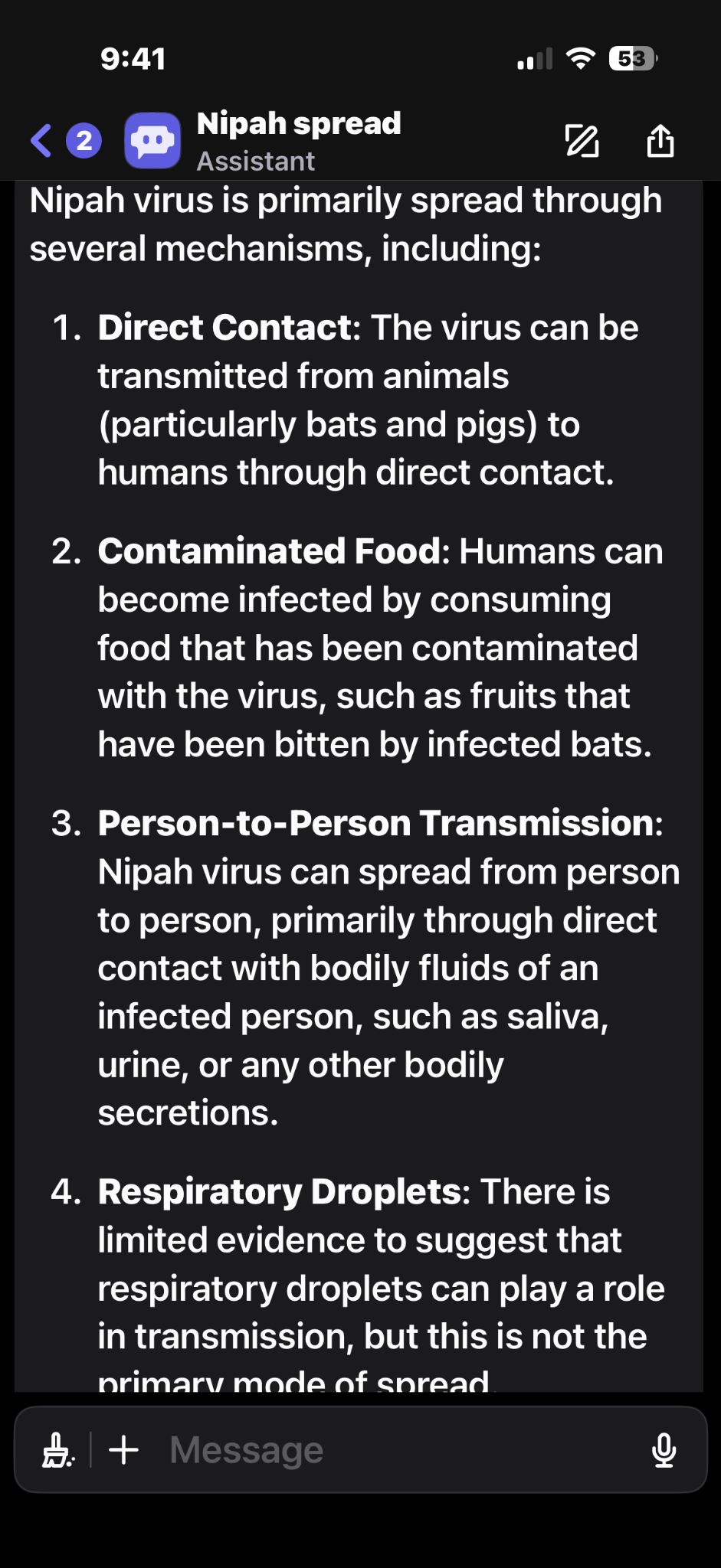 Nipah virus prevention or information poster