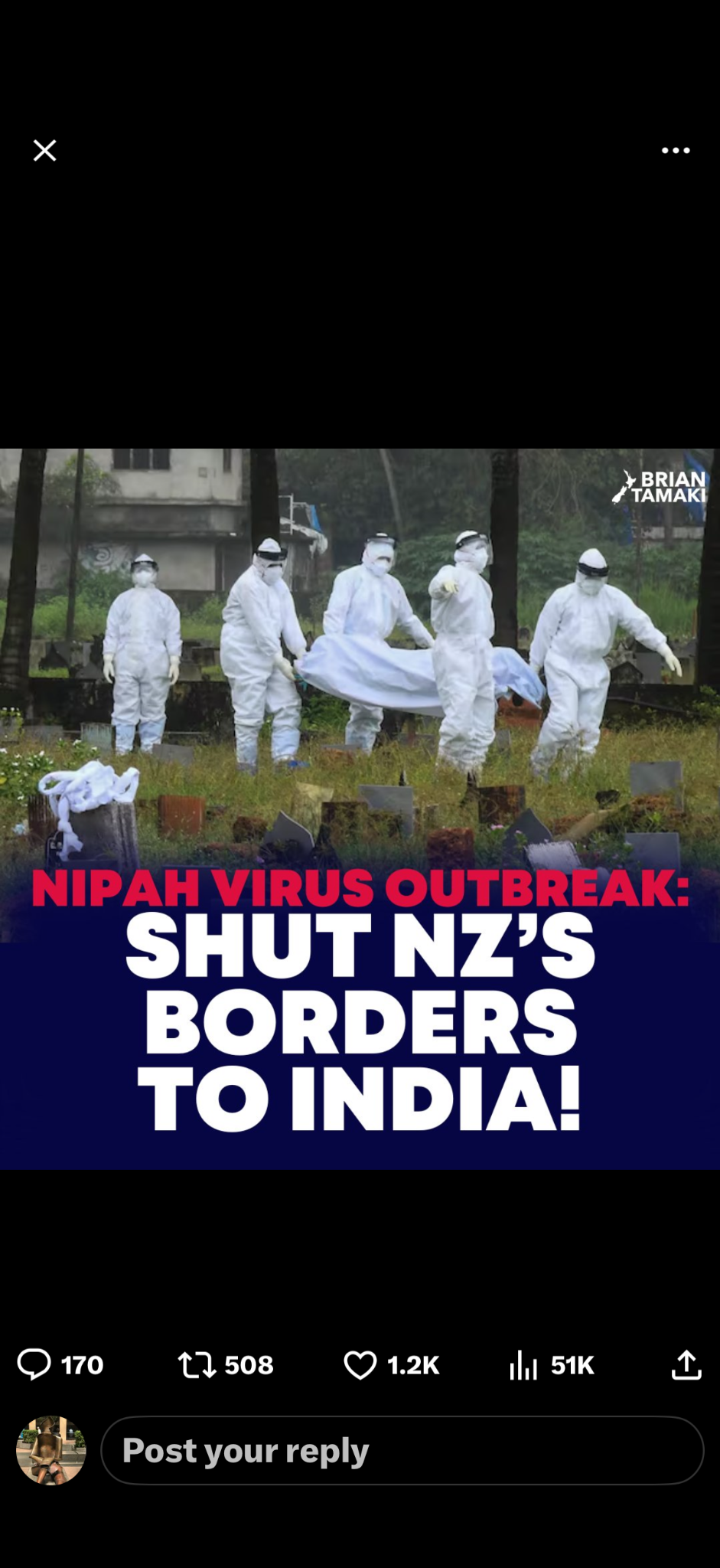 Nipah virus prevention or information poster